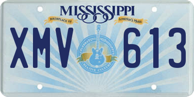 MS license plate XMV613