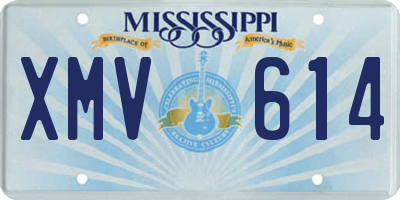 MS license plate XMV614