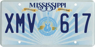 MS license plate XMV617