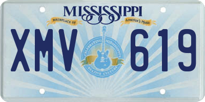 MS license plate XMV619