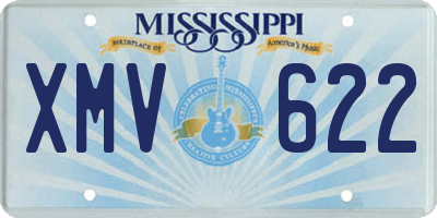 MS license plate XMV622