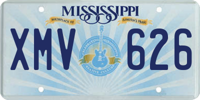 MS license plate XMV626