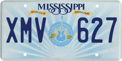 MS license plate XMV627