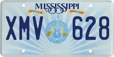 MS license plate XMV628