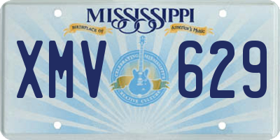 MS license plate XMV629