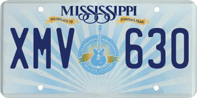 MS license plate XMV630