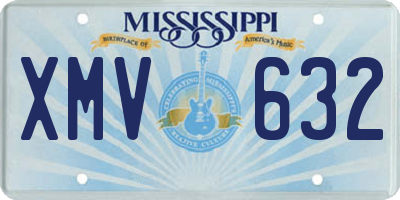 MS license plate XMV632
