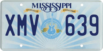 MS license plate XMV639