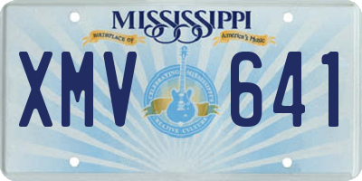 MS license plate XMV641