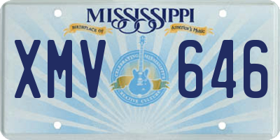 MS license plate XMV646