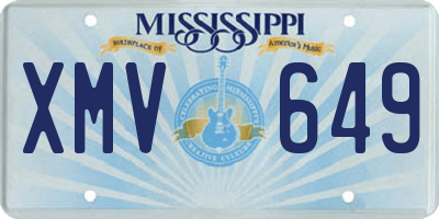 MS license plate XMV649