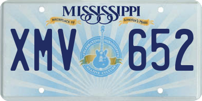 MS license plate XMV652