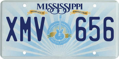 MS license plate XMV656