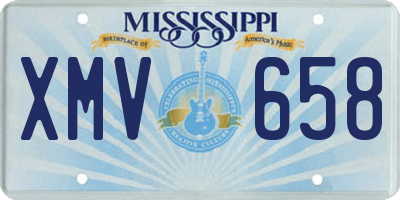 MS license plate XMV658