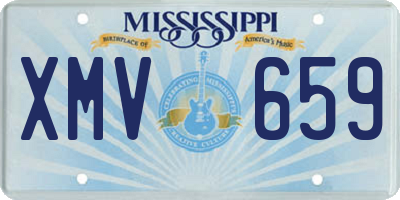 MS license plate XMV659