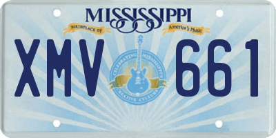 MS license plate XMV661