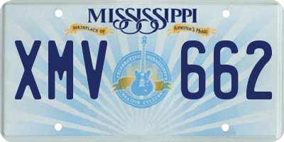 MS license plate XMV662