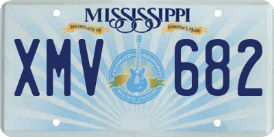 MS license plate XMV682