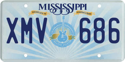 MS license plate XMV686