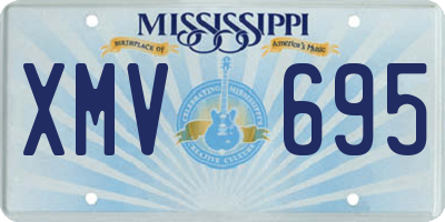 MS license plate XMV695