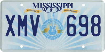 MS license plate XMV698