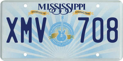 MS license plate XMV708