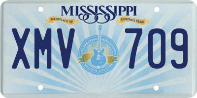 MS license plate XMV709