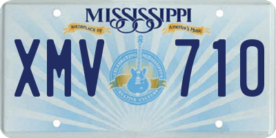MS license plate XMV710