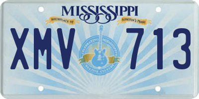 MS license plate XMV713