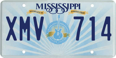 MS license plate XMV714