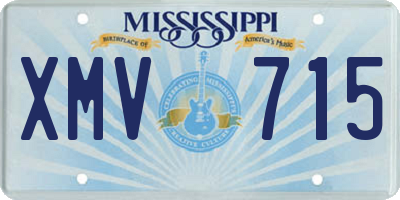 MS license plate XMV715