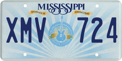 MS license plate XMV724