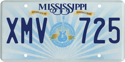 MS license plate XMV725
