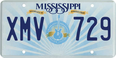 MS license plate XMV729