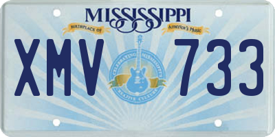 MS license plate XMV733