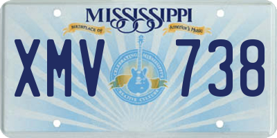 MS license plate XMV738