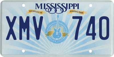 MS license plate XMV740