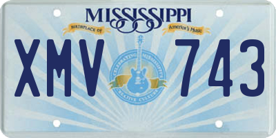 MS license plate XMV743