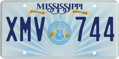 MS license plate XMV744