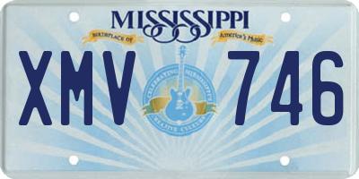 MS license plate XMV746