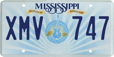 MS license plate XMV747