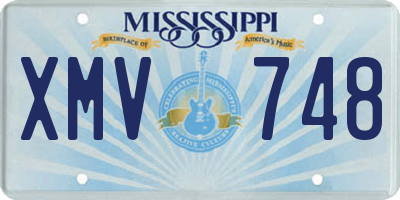 MS license plate XMV748