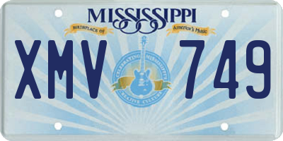 MS license plate XMV749
