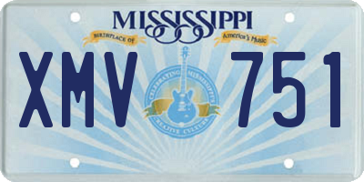 MS license plate XMV751