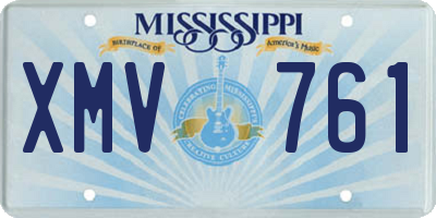 MS license plate XMV761