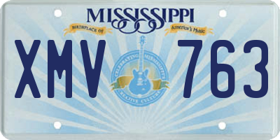 MS license plate XMV763