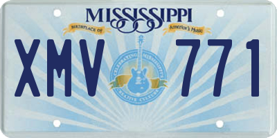 MS license plate XMV771