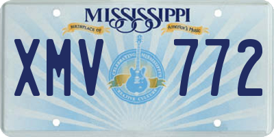 MS license plate XMV772