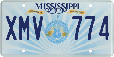 MS license plate XMV774