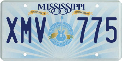 MS license plate XMV775